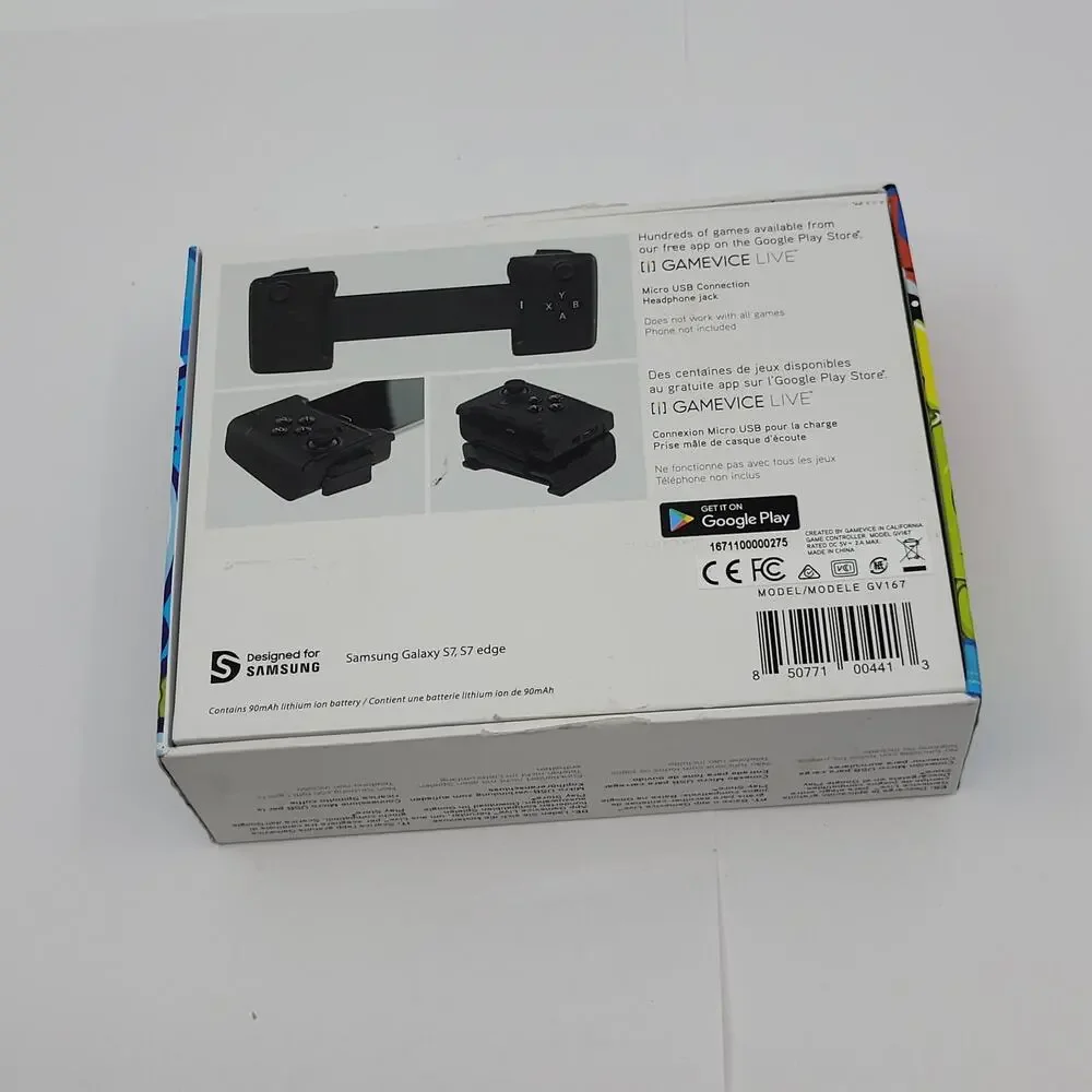 Gamevice  Model GV167 Controller for Samsung Galaxy for Galaxy S7, S7 Edge